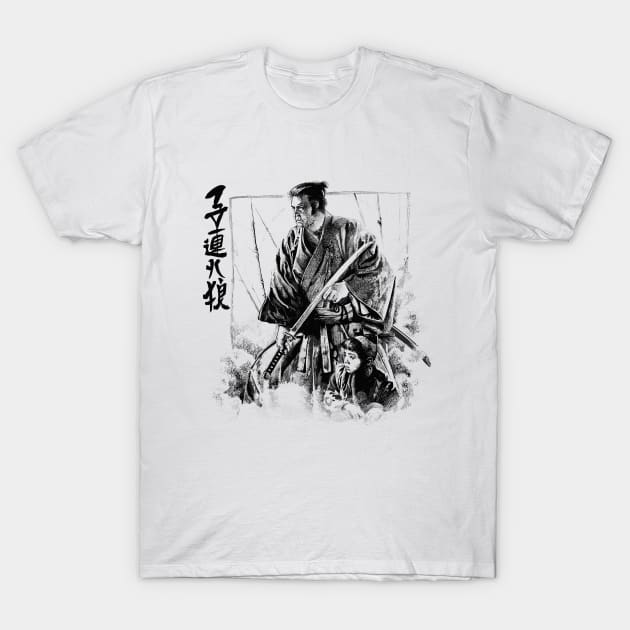 lone wolf and cub T-Shirt by Sparkledoom